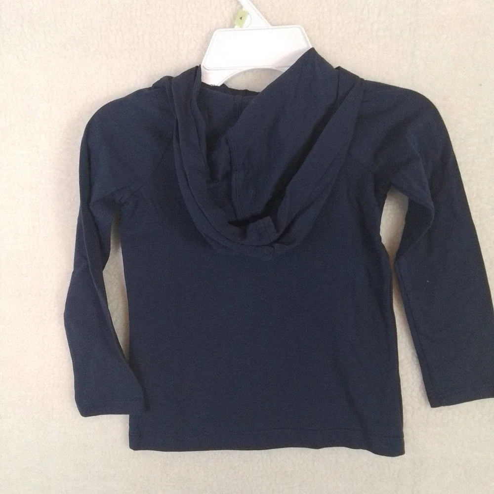 Carter's Long Sleeve Cotton T-Shirt‎ Hoodie Size 4 Navy w/ Be Kind Graphic